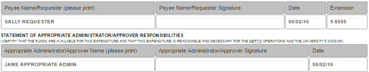 approval info