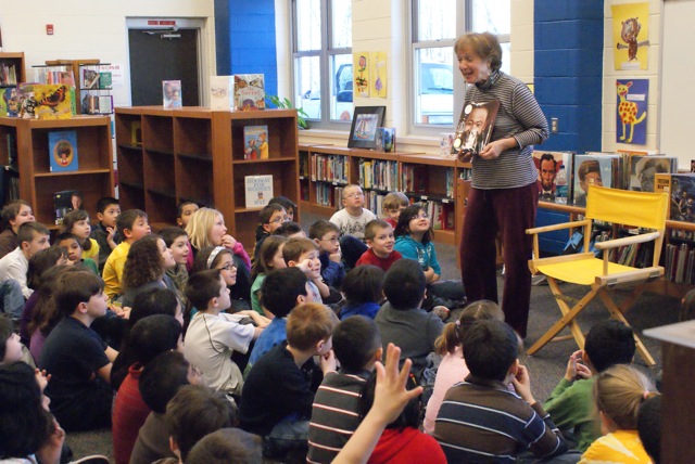 Doreen Rapport at Author Visit in a School