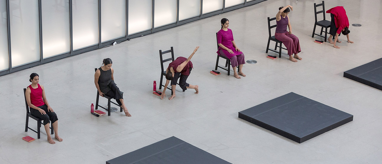 Art Performance by Women in Chairs