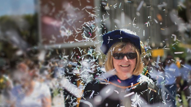 Photo of President Conoley at Commencement
