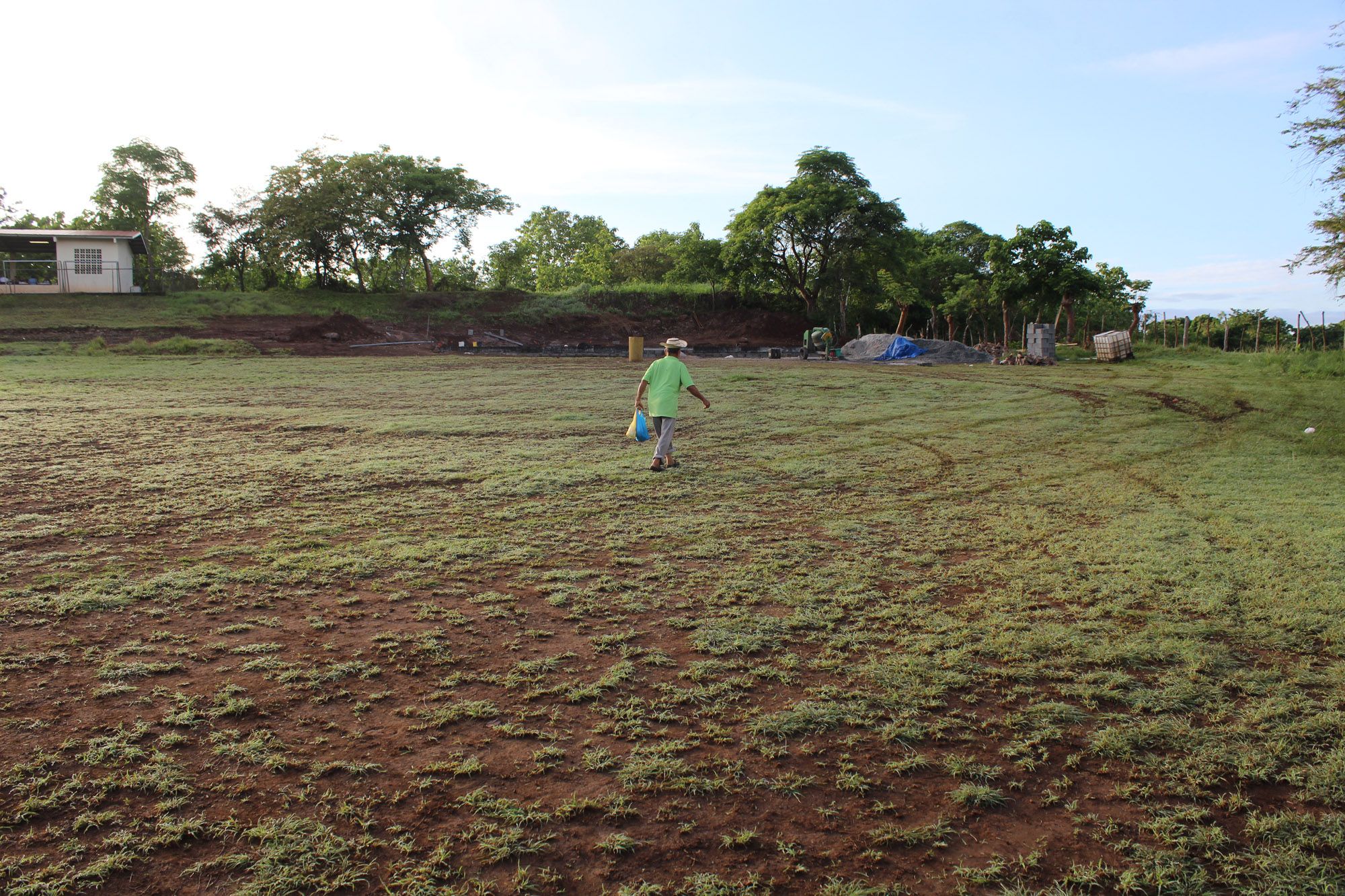 A local resident cross field