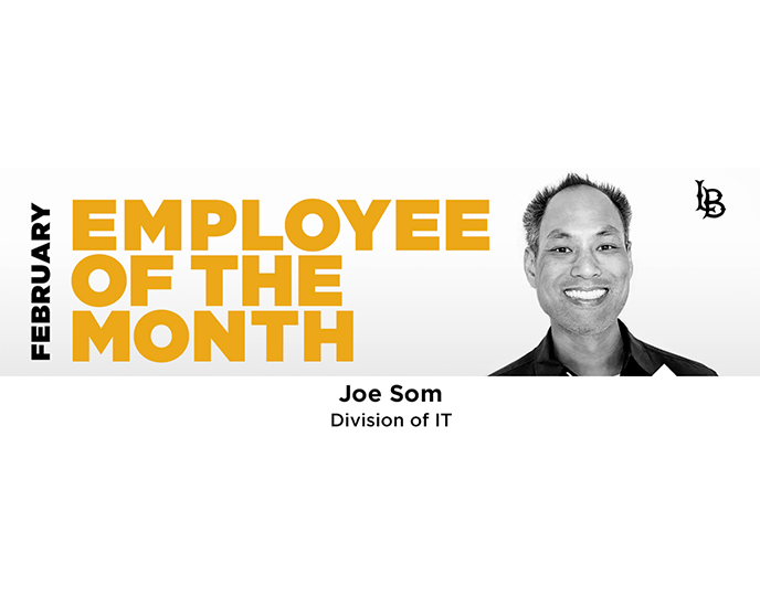 EOM Joe Som recognition on the 7th Street Marquee