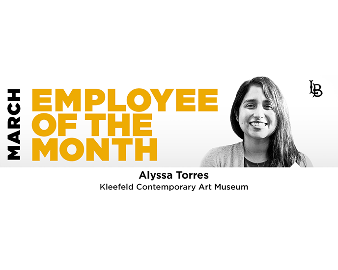 EOM Alyssa Torres recognition on the 7th Street Marquee