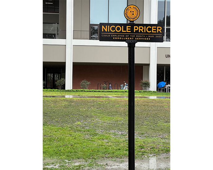 Nicole Pricer sign on Friendship Walk