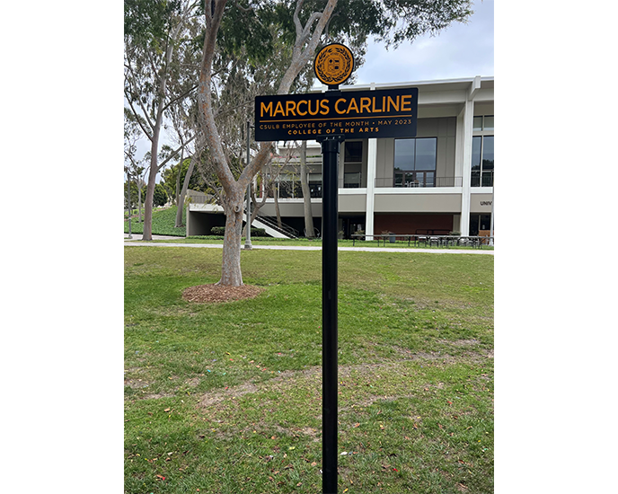 Marcus Carline Street sign on Friendship Walk