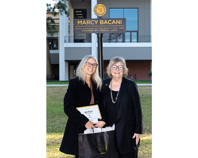 Marci Bacani and President Conoley on Friendship walk.