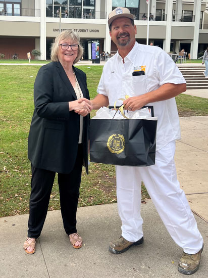 Michael Harris and President Conoley at Friendship Walk