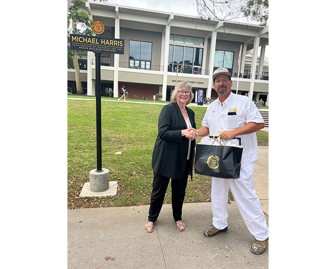 Michael Harris and President Conoley on Friendship Walk